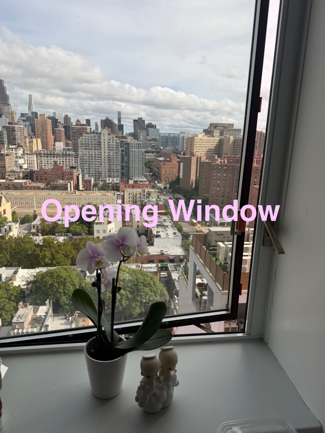 The participant opening the window